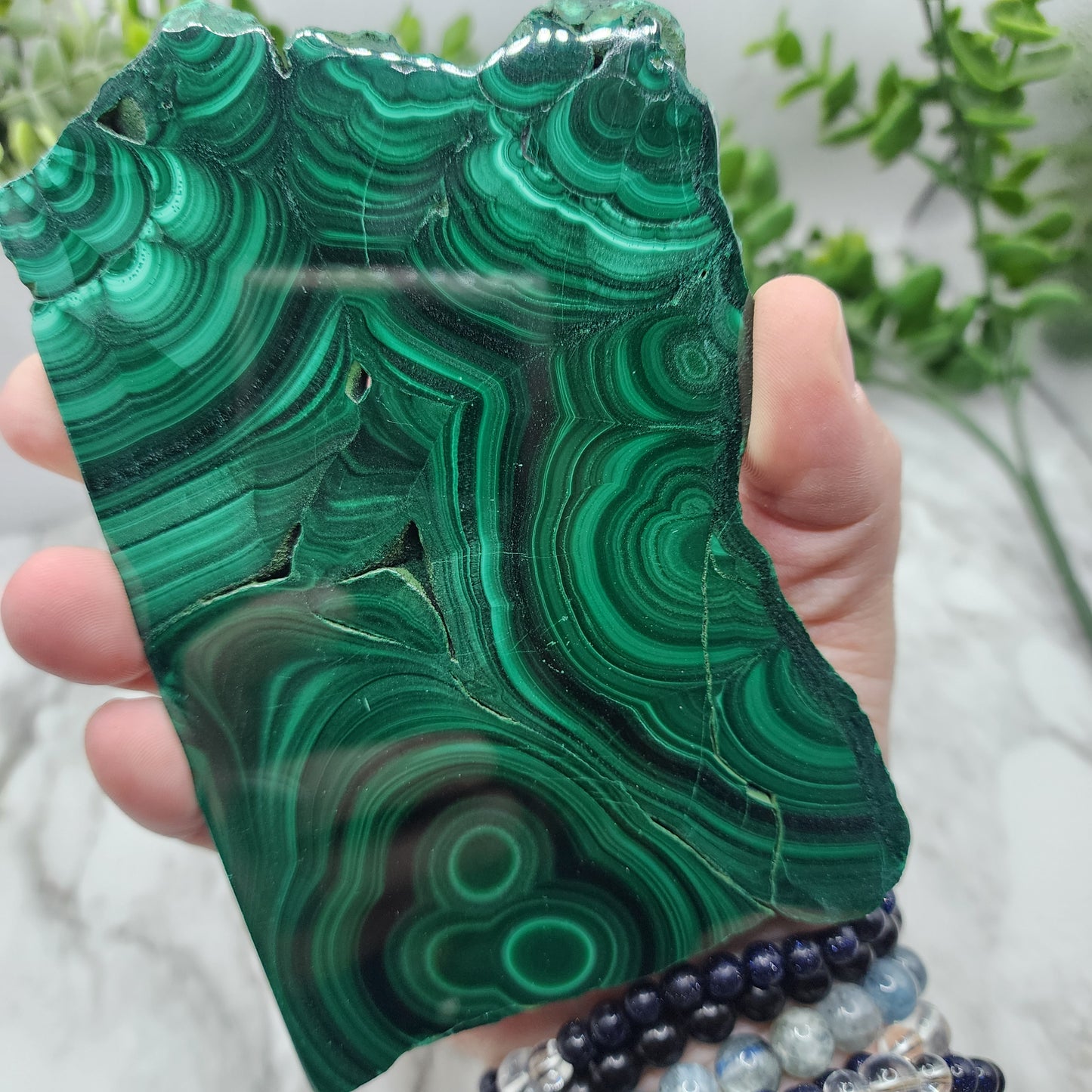 Malachite slab from Congo