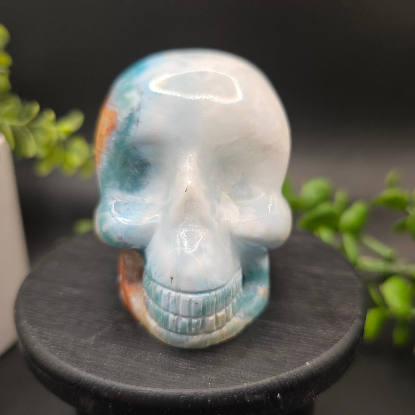 Larimar skull