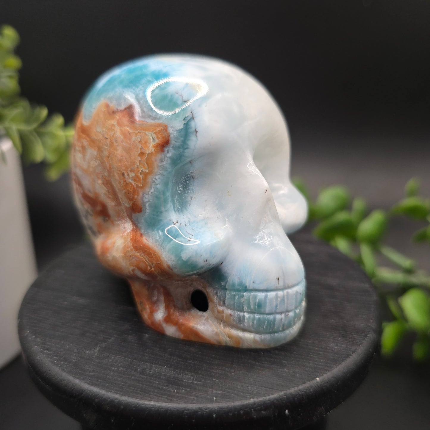 Larimar skull