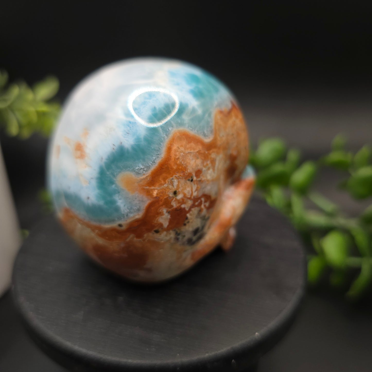 Larimar skull