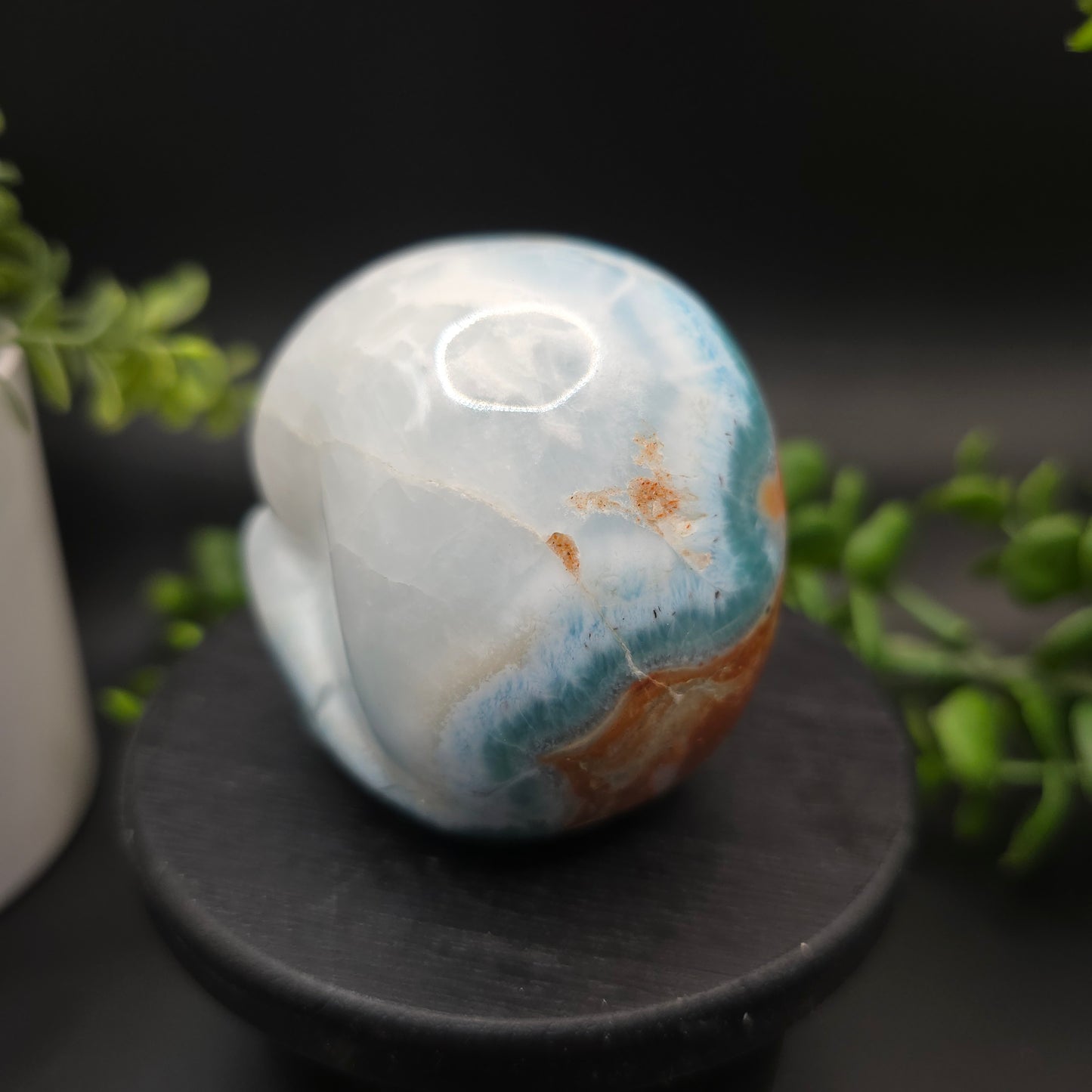 Larimar skull