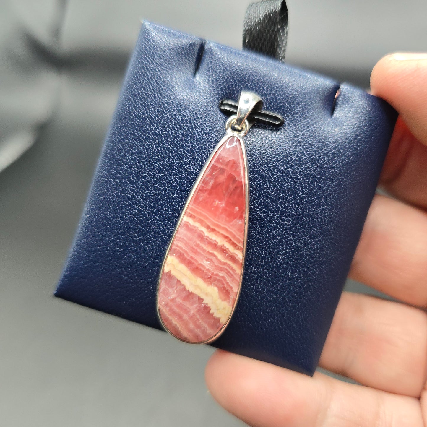 Rhodochrosite pendant