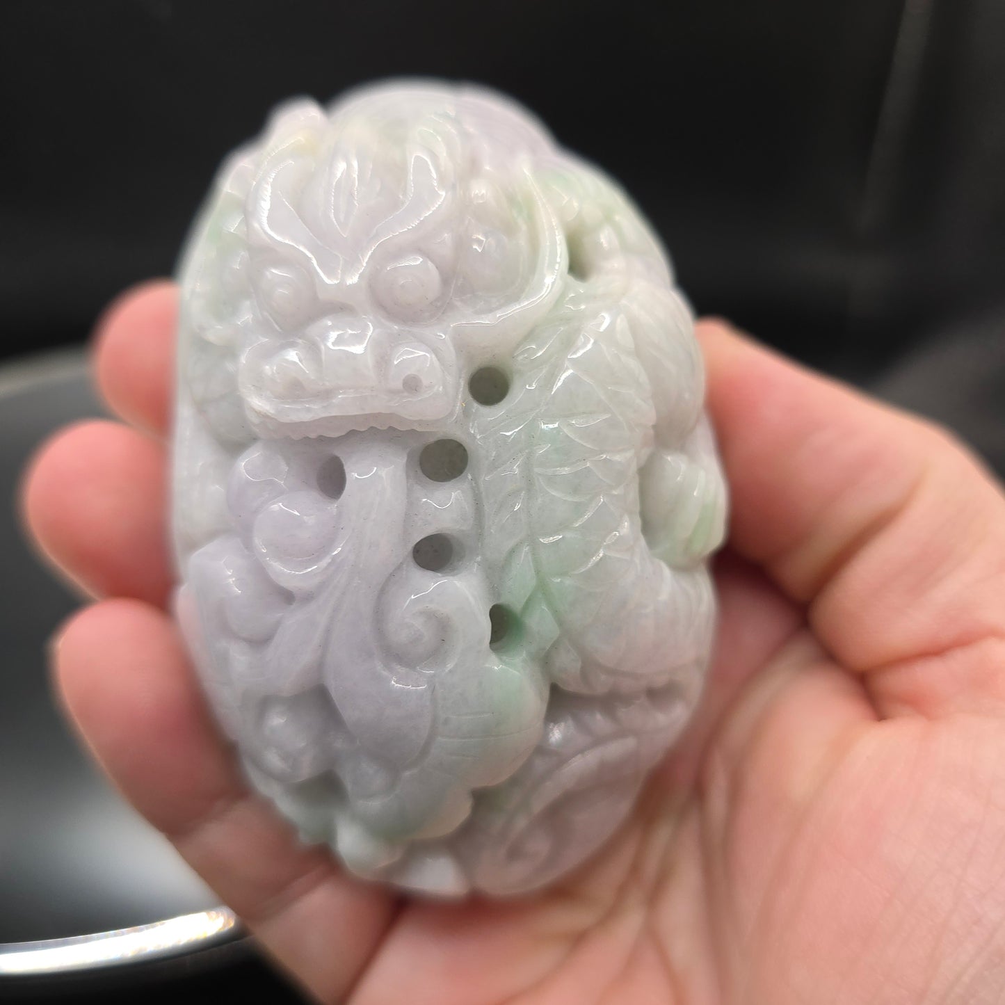 Lavender and green Jade Dragon