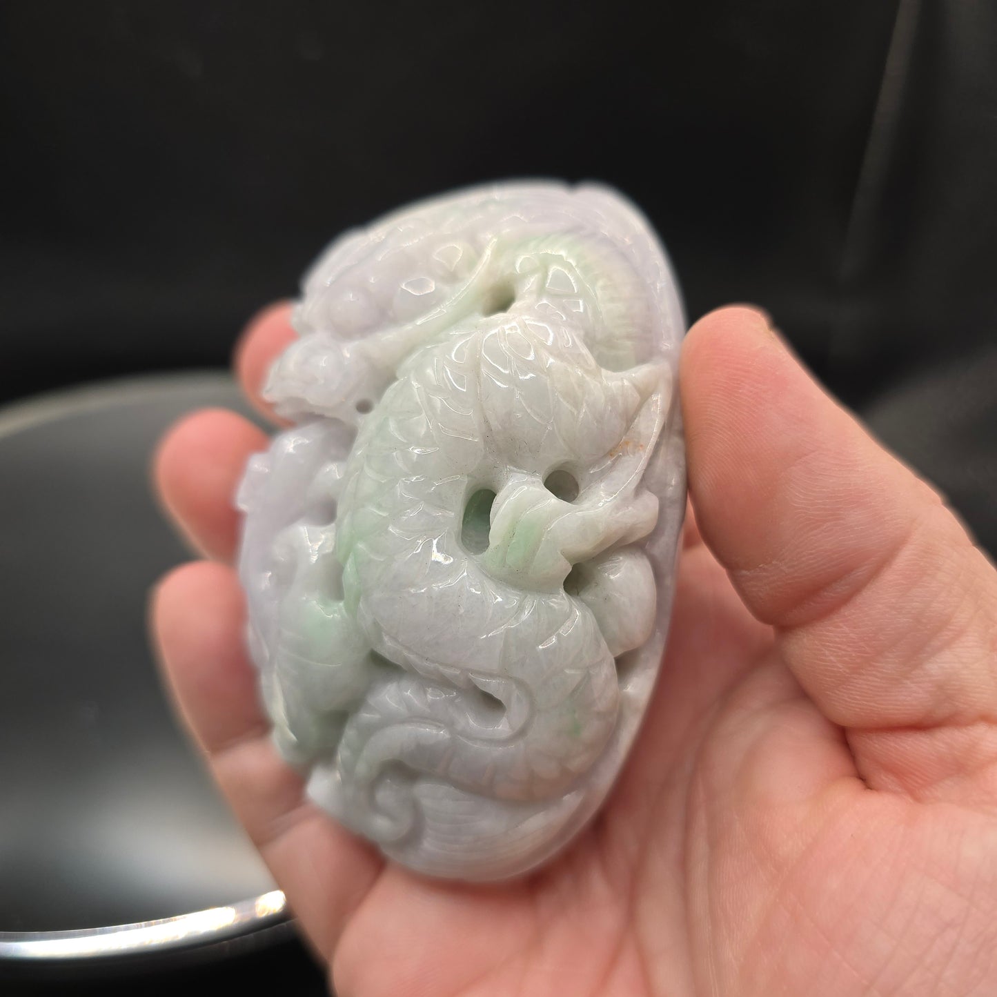 Lavender and green Jade Dragon