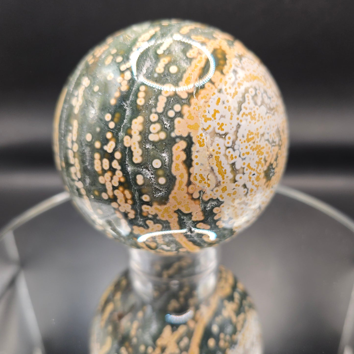 Ocean Jasper Sphere from Veinless Mine Madagascar