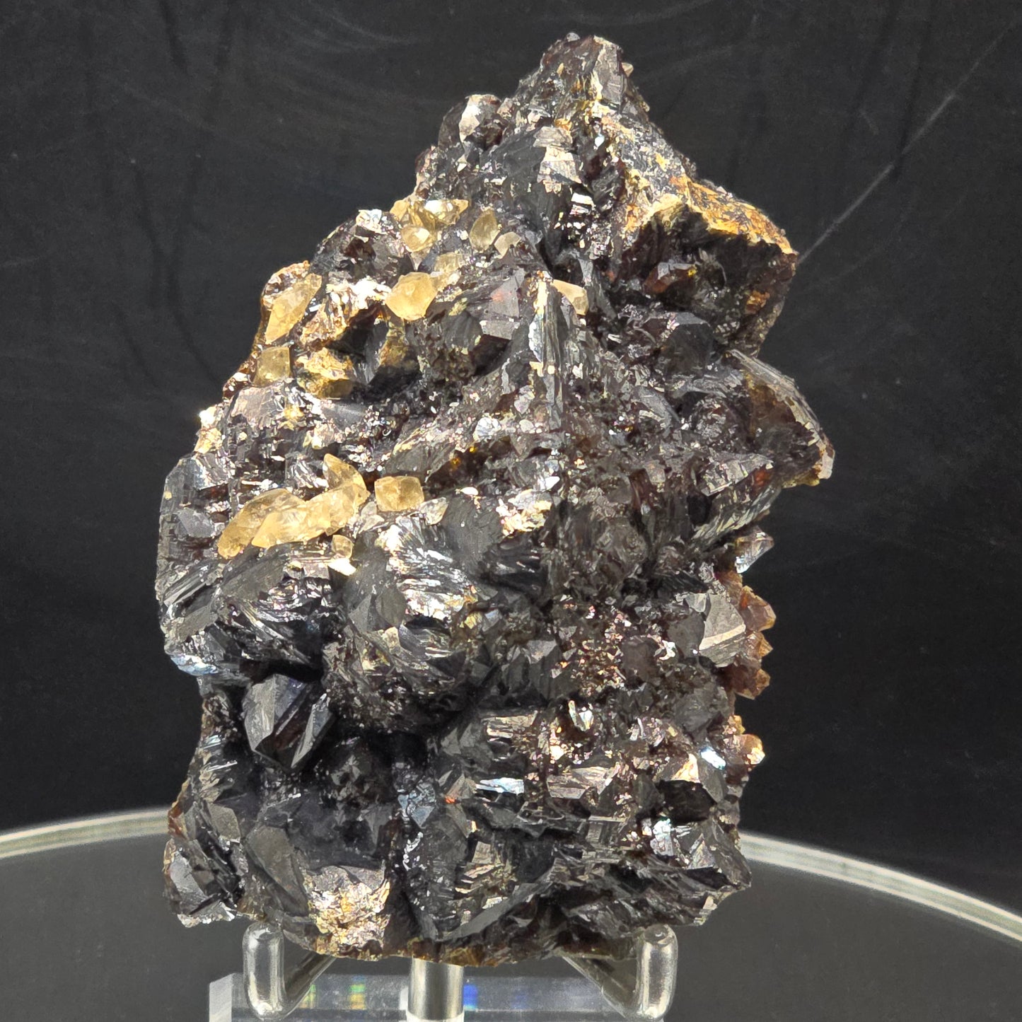Sphalerite w calcite from Elmwood Mine Tennessee