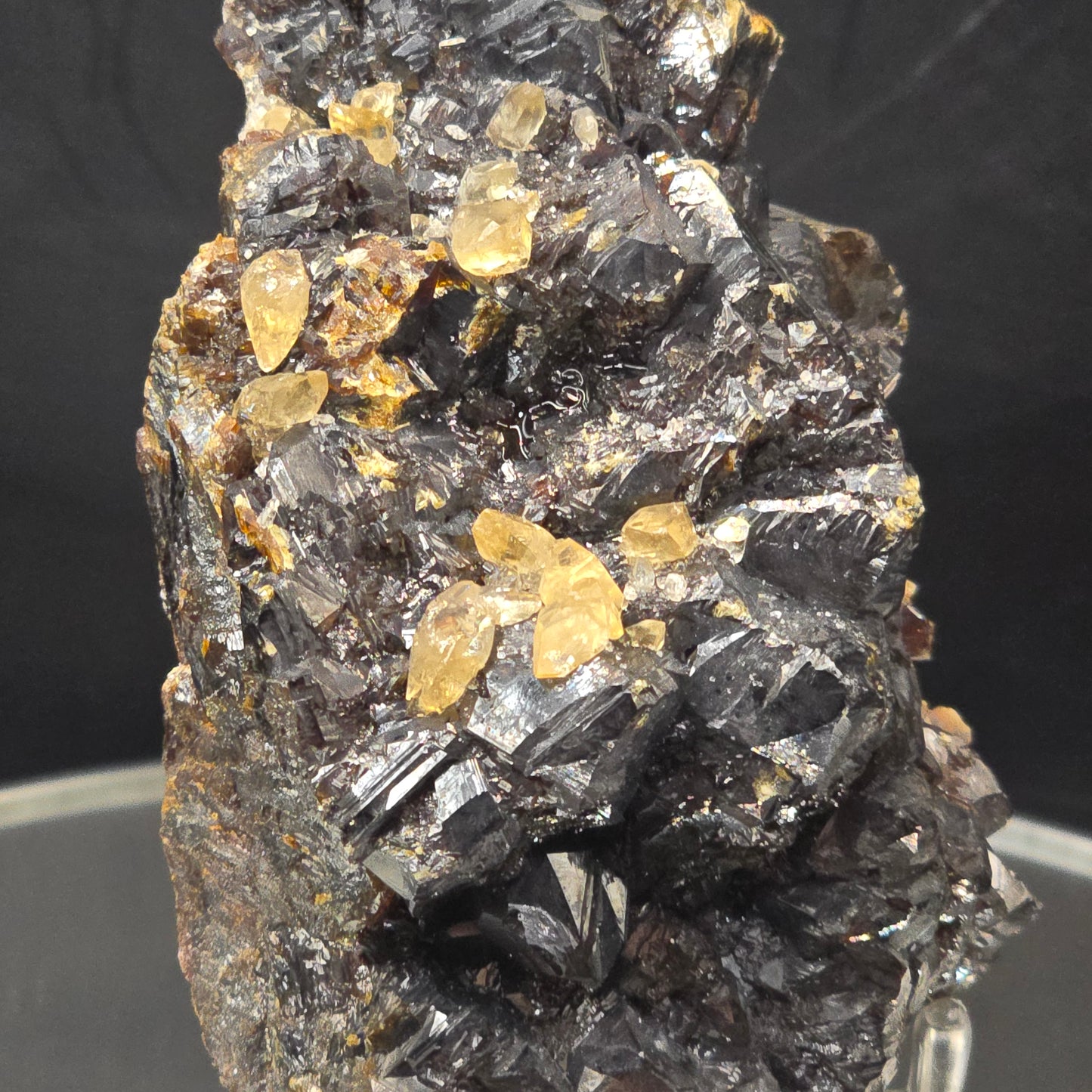 Sphalerite w calcite from Elmwood Mine Tennessee