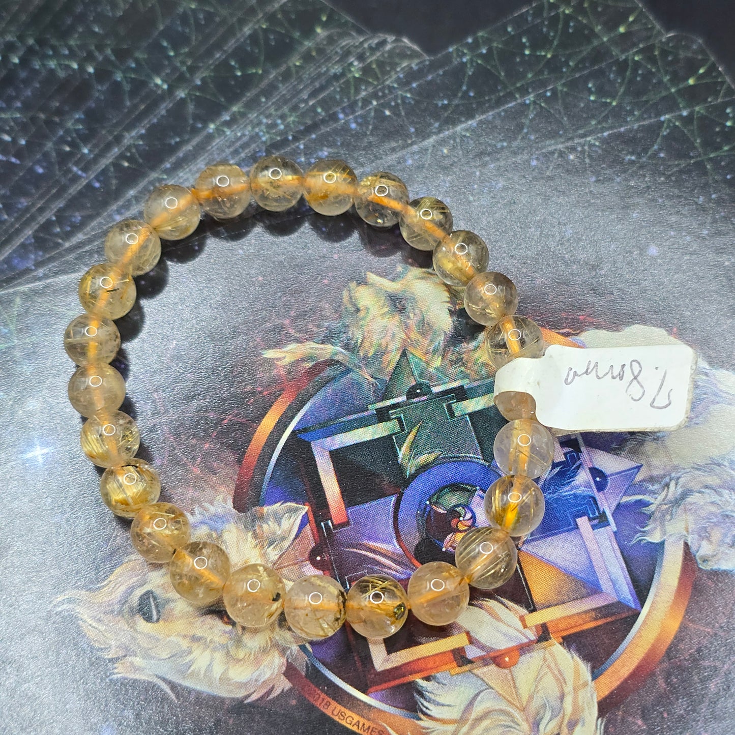 Rutilated quartz bracelet 7.8mm