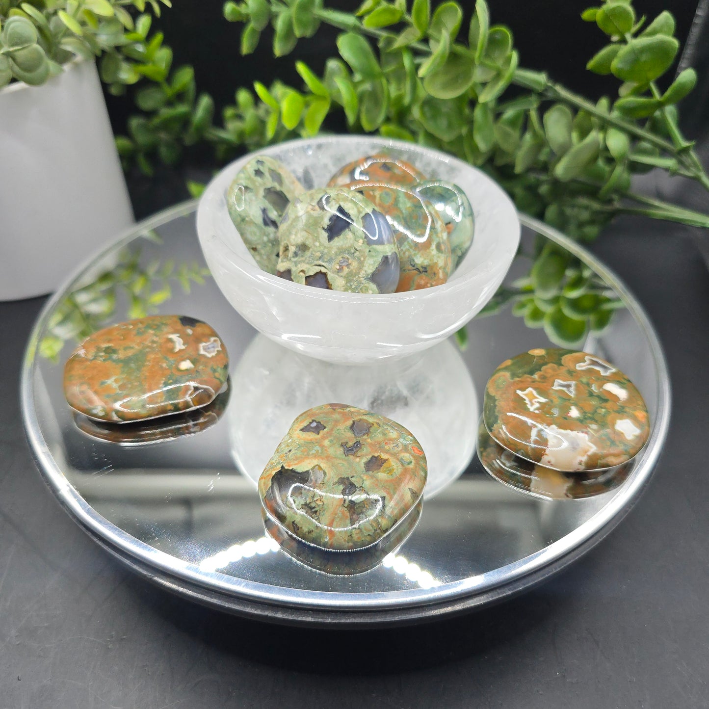 Rainforest jasper coin