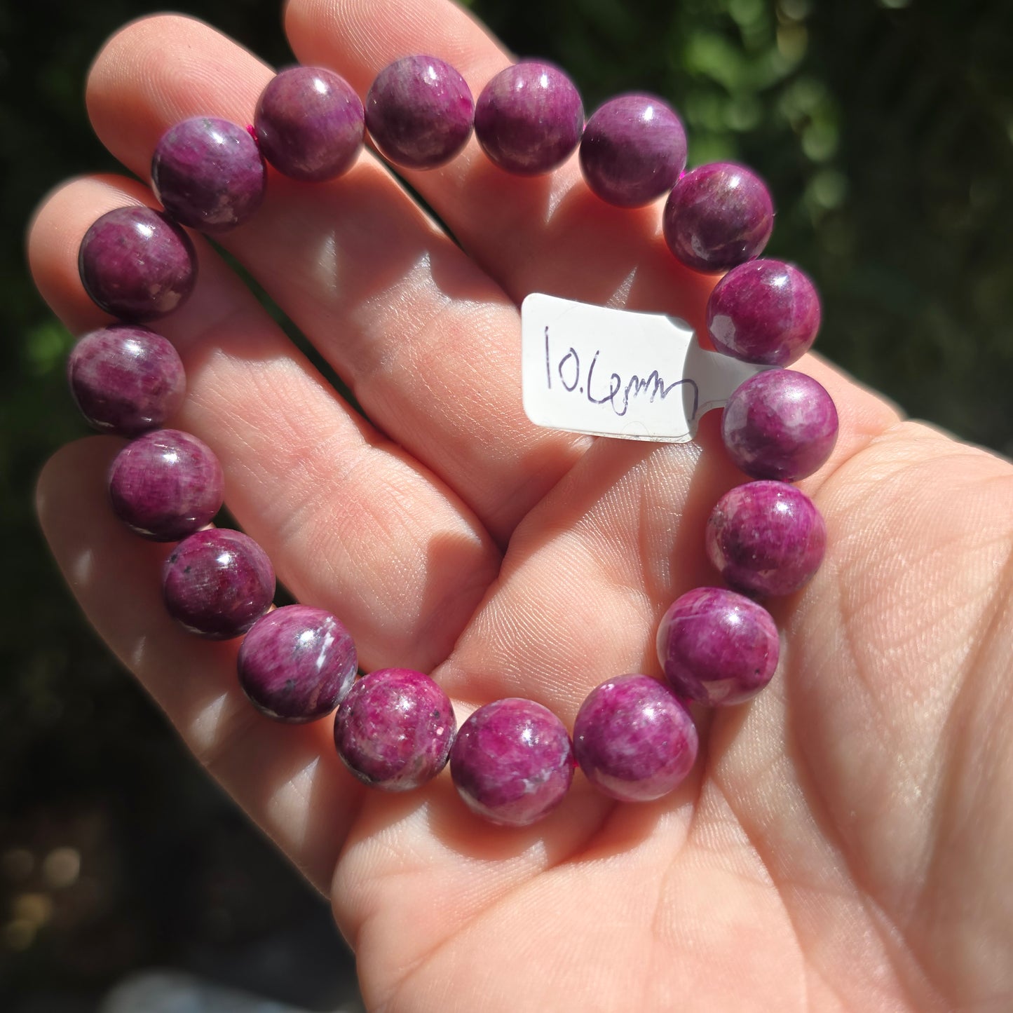 Ruby bracelet 10.6 mm