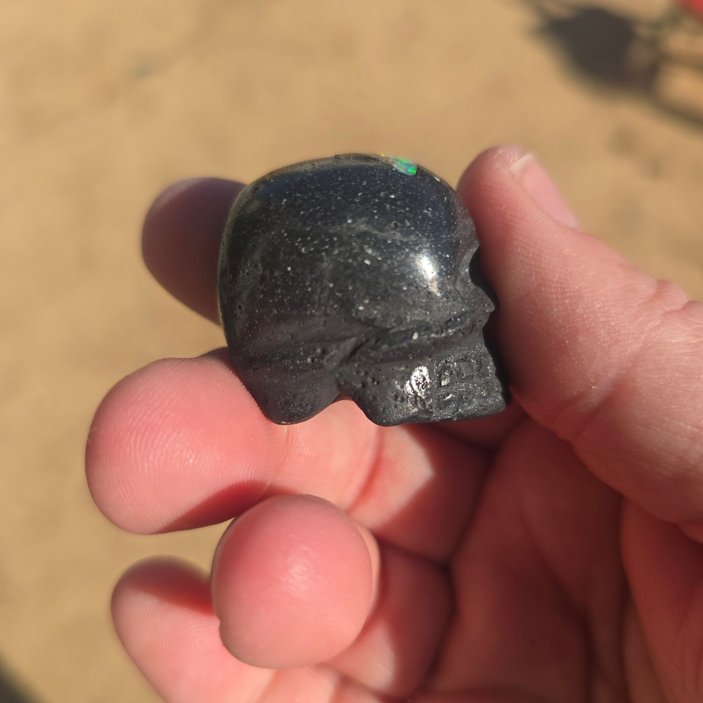 Mexican Fire opal skull