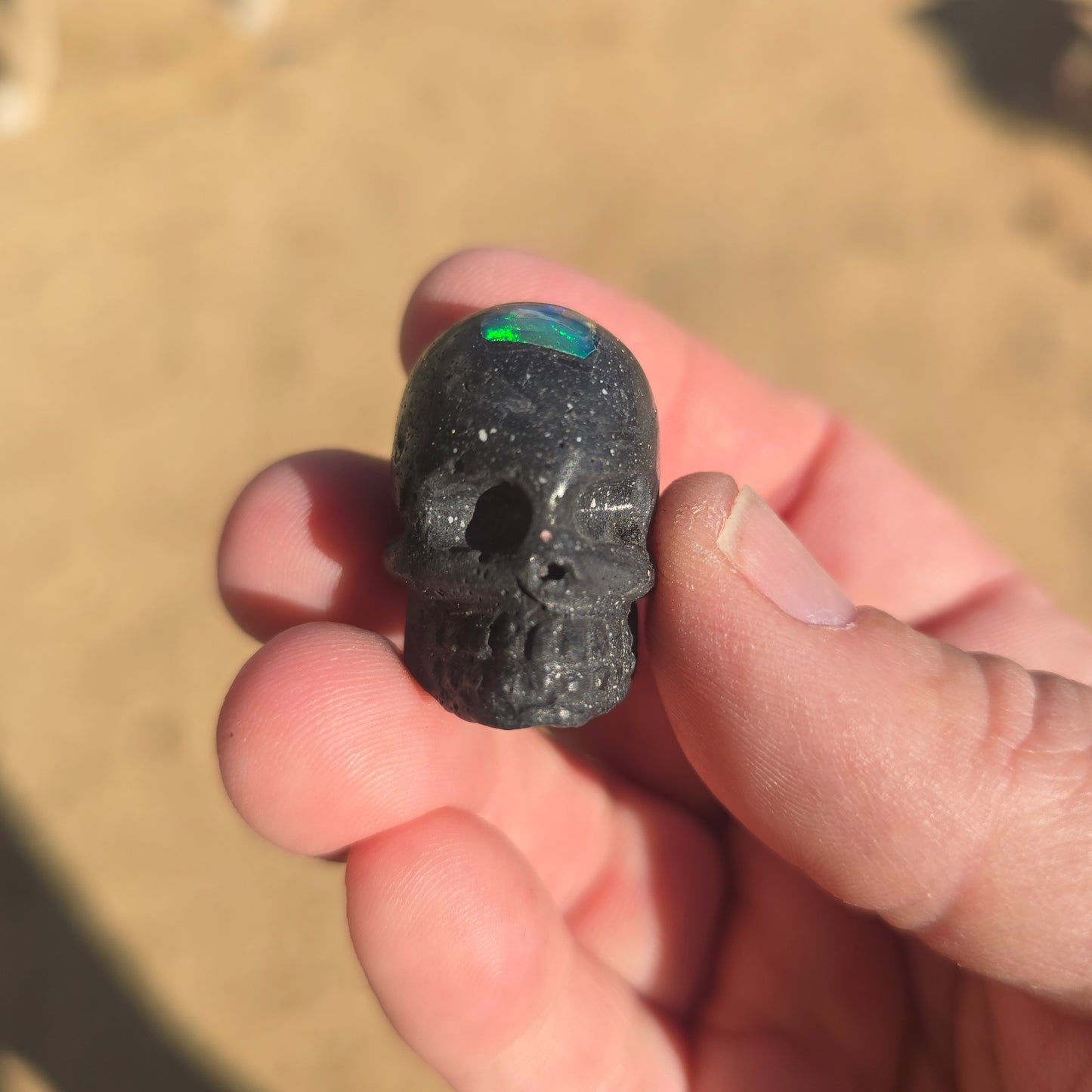 Mexican Fire opal skull