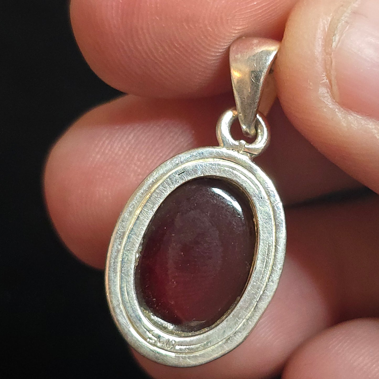 Hessonite garnet pendant