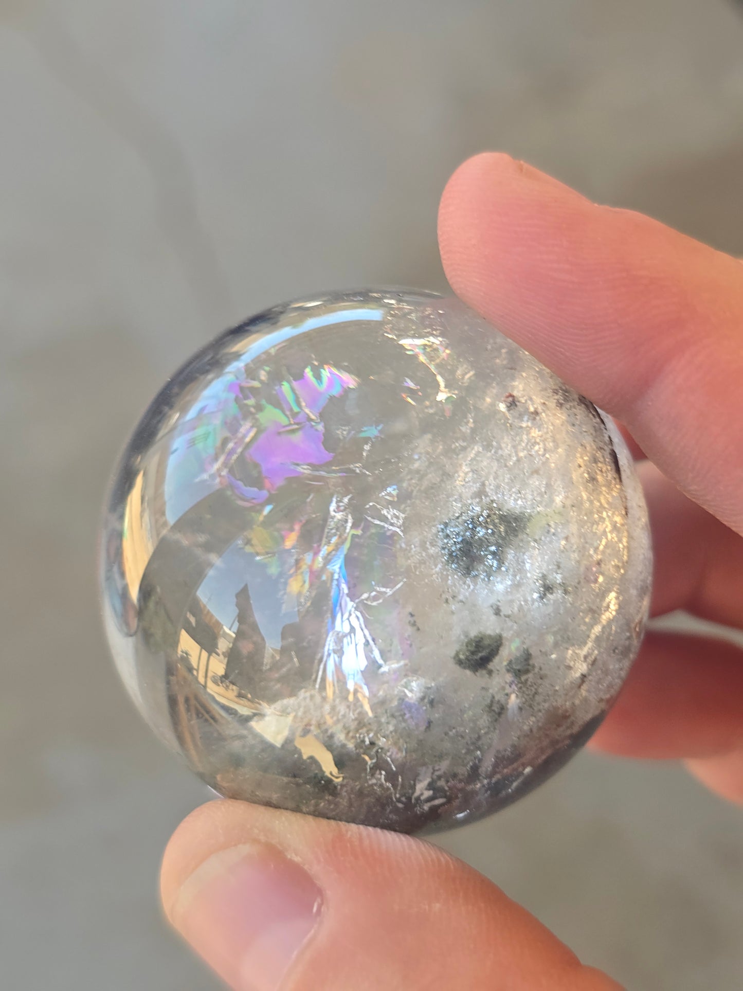 Garden Quartz (Lodolite) sphere
