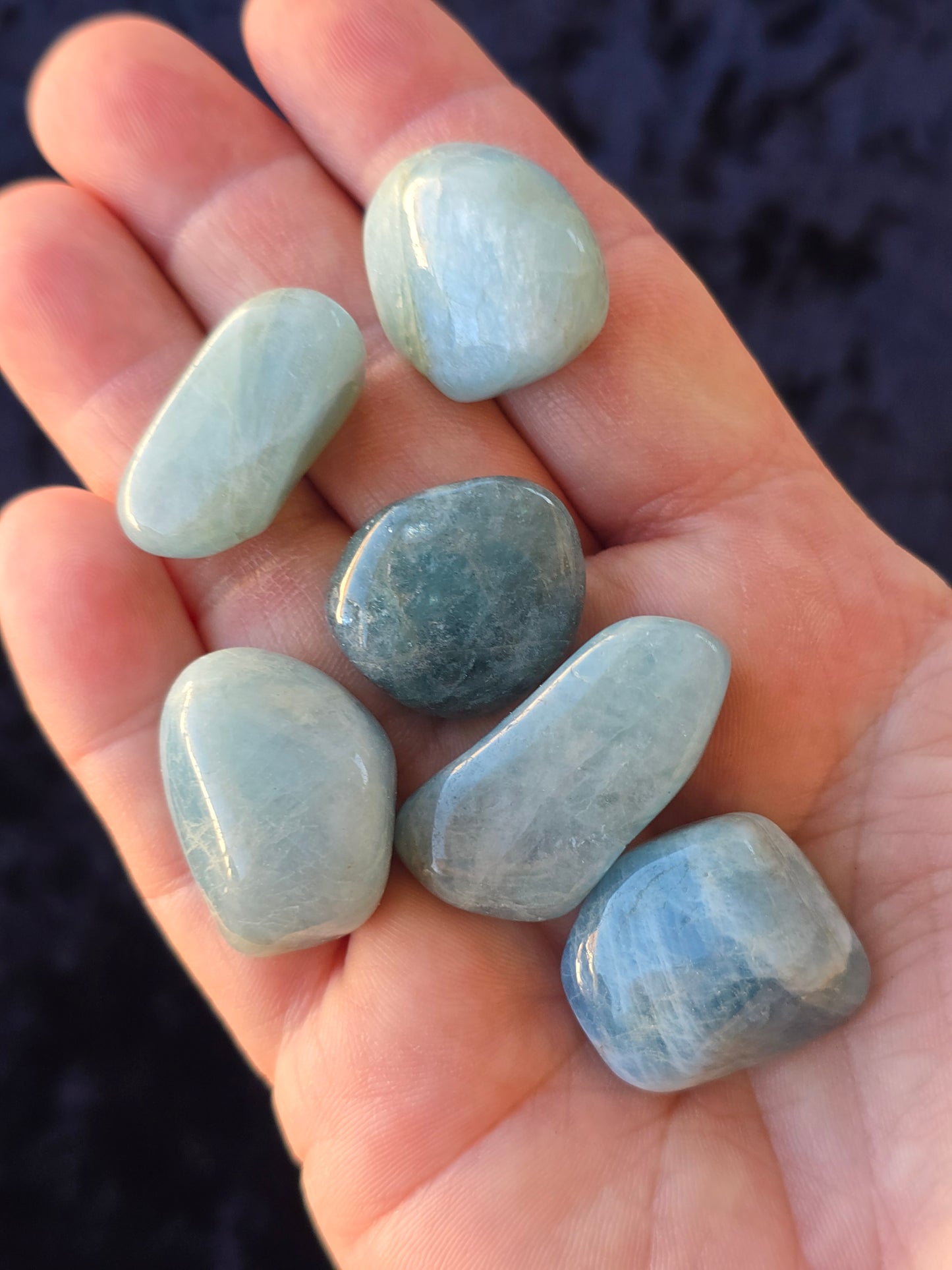 Aquamarine tumble from Angola