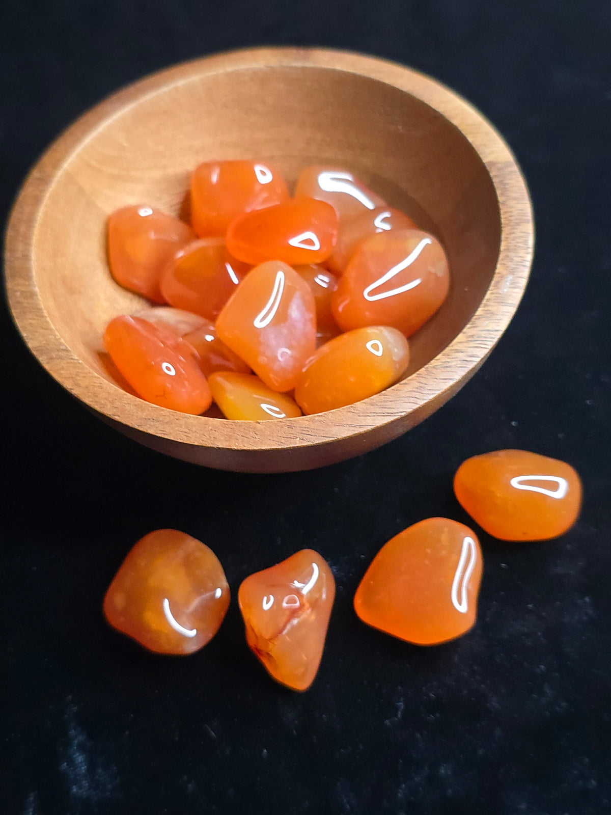 Carnelian tumble from Botswana