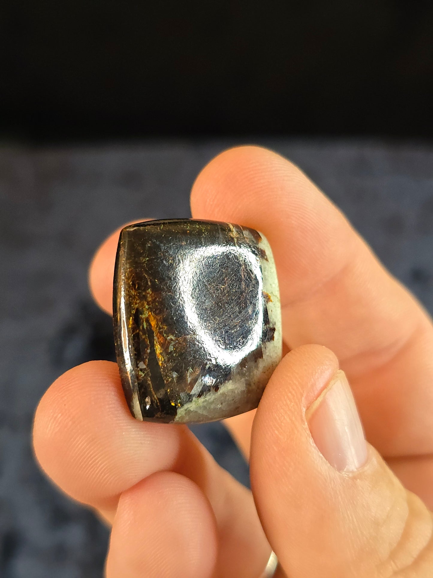 Astrophyllite cabochon