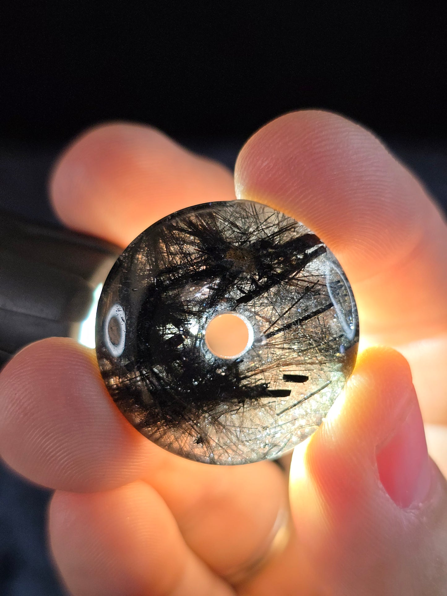 Tourmalinated Quartz donut