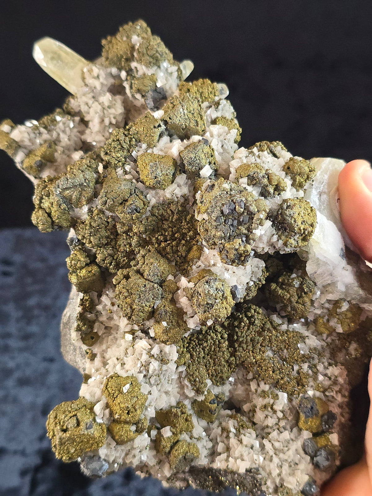 Calcite w Chalcopyrite & Marcasite, Galena Sweetwater Mine Missouri