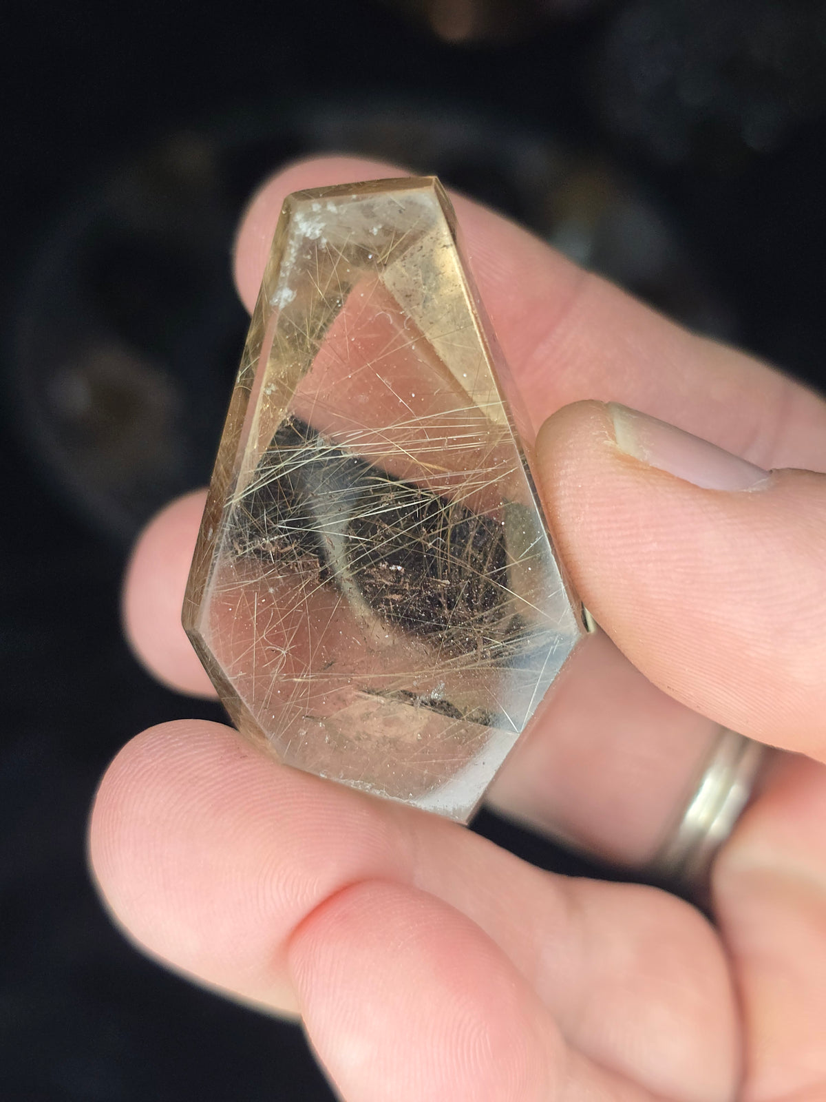 Rutilated quartz mini freeform