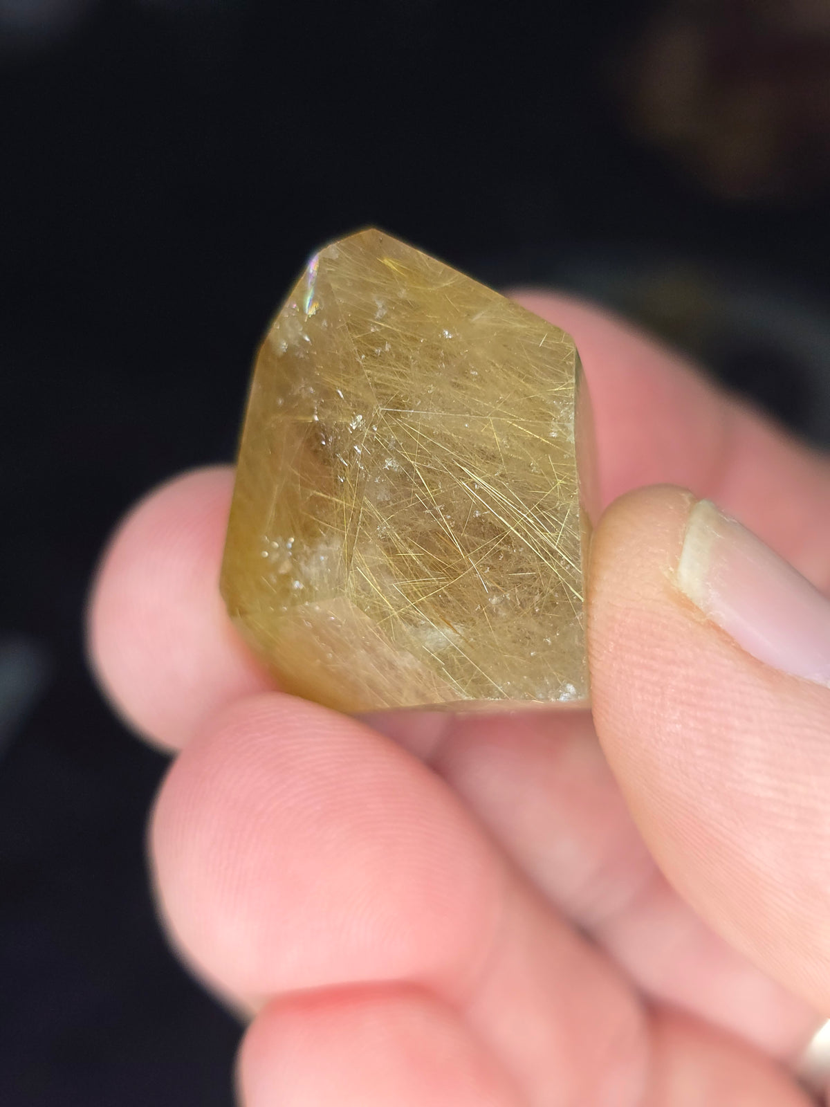 Rutilated quartz mini freeform