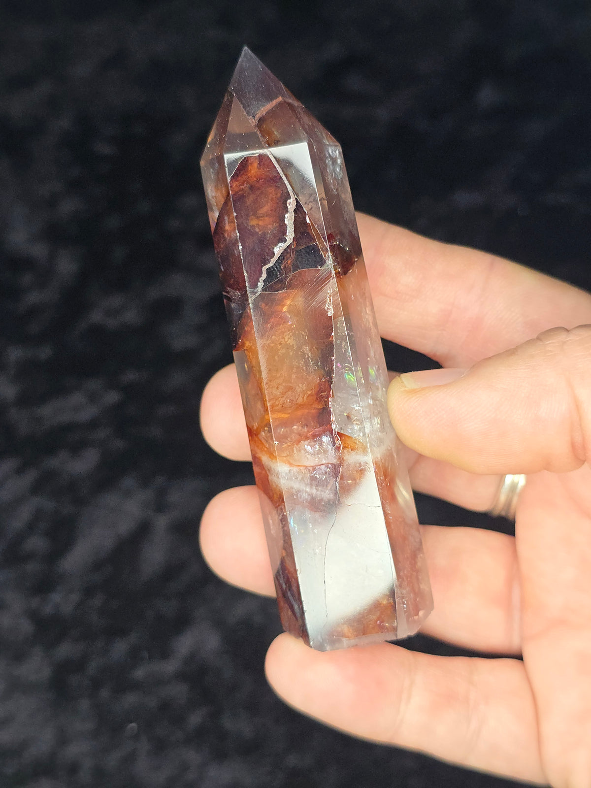 Hematoid quartz point