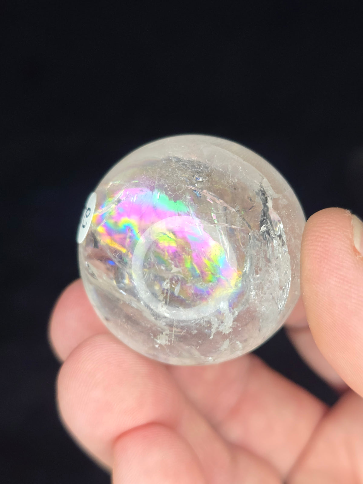 Clear quartz sphere