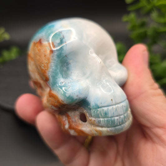 Larimar skull