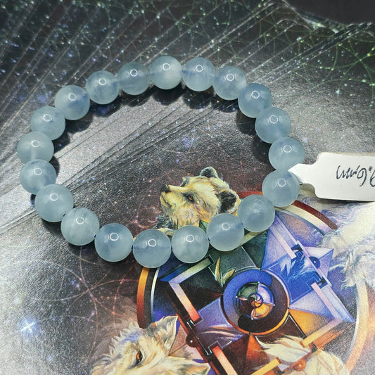 Aquamarine bracelet 9.6mm
