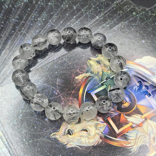 Tourmalinated Quartz bracelet 11.3 mm
