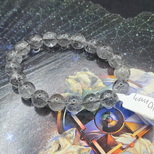 Tourmalinated Quartz bracelet 10mm