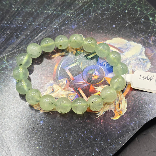 Prehnite bracelet 11mm