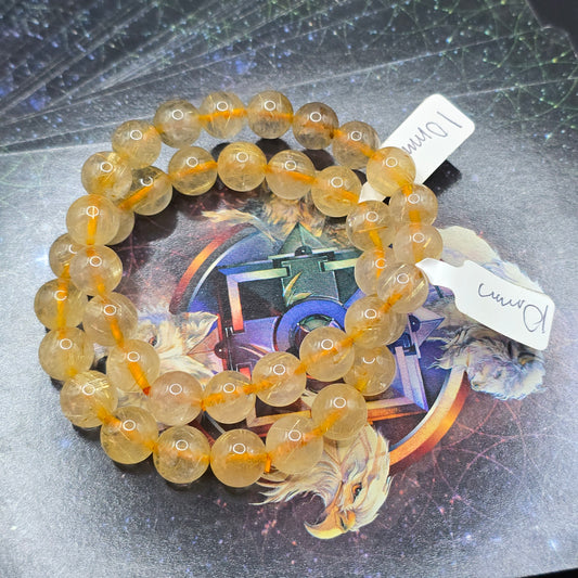 Rutilated Quartz Bracelet 10mm