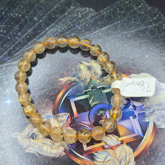 Rutilated quartz bracelet 7.8mm
