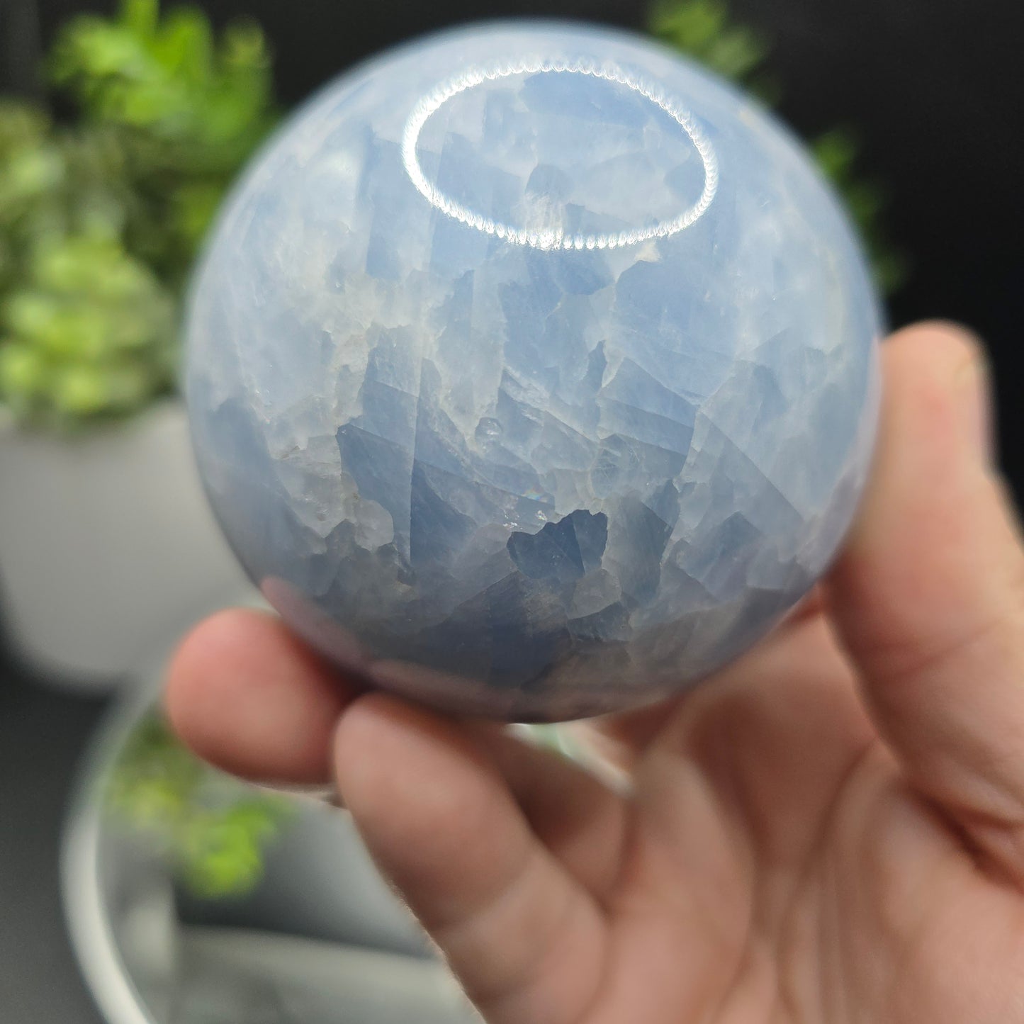 Blue Calcite Sphere