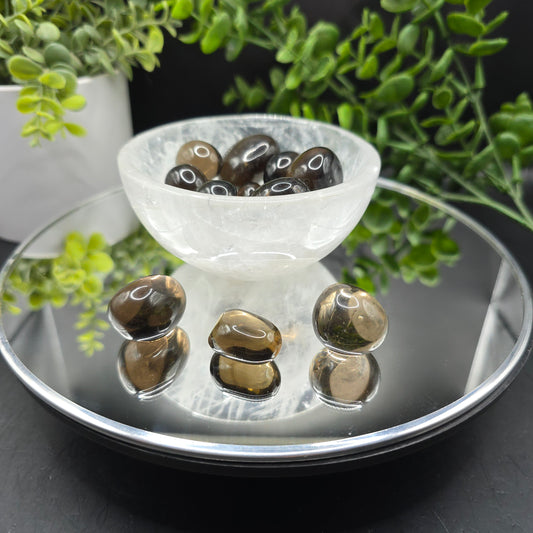 Smoky quartz tumble