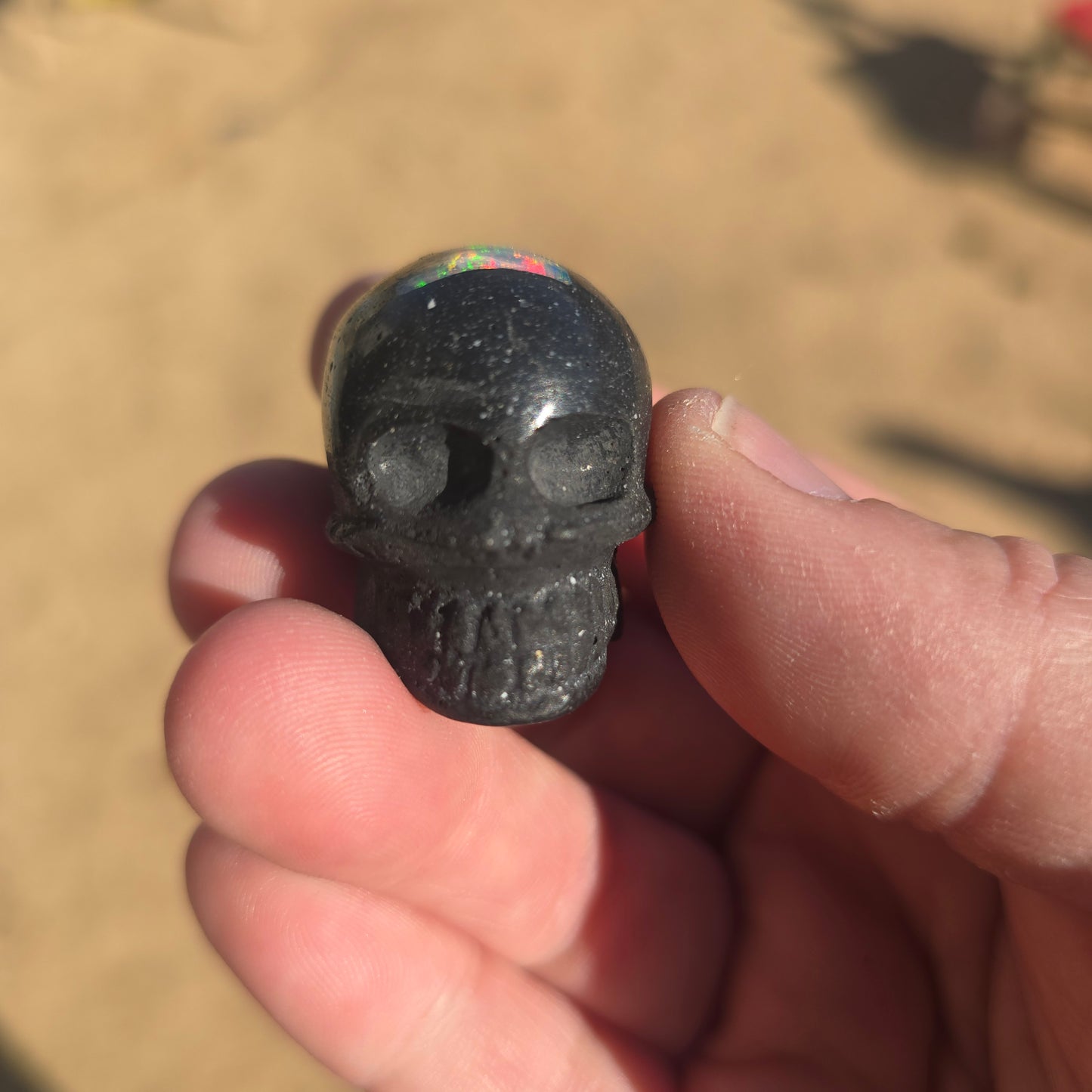 Mexican Fire opal skull