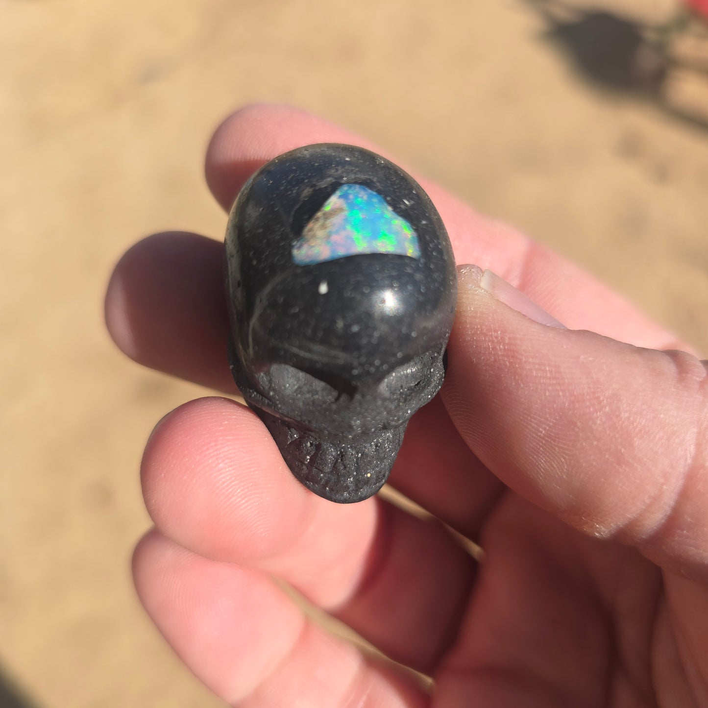 Mexican Fire opal skull