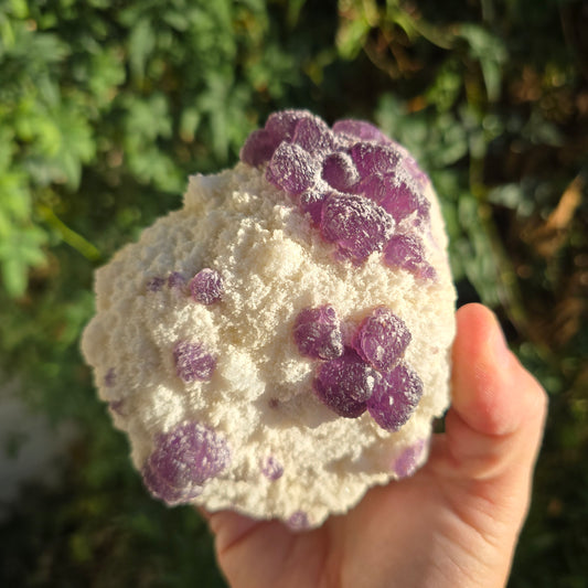 Magenta Fluorite on quartz Mexico