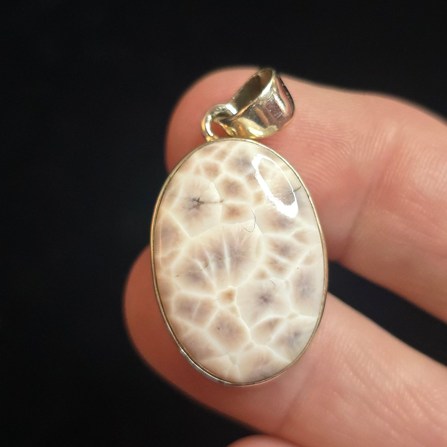 Pink Natrolite pendant
