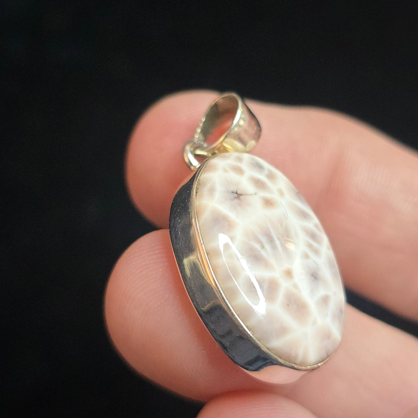 Pink Natrolite pendant