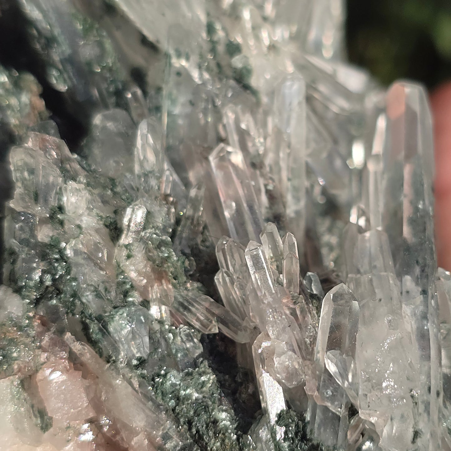 Colombian Lemurian Quartz w Fuchsite