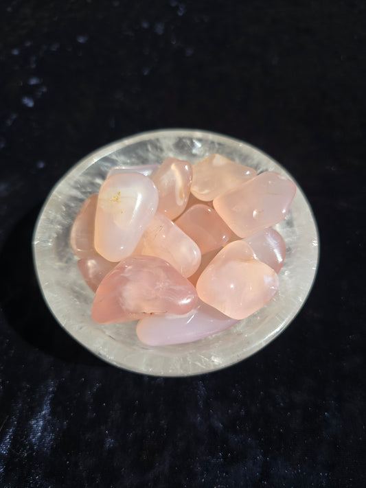 Pink Chalcedony tumble from China