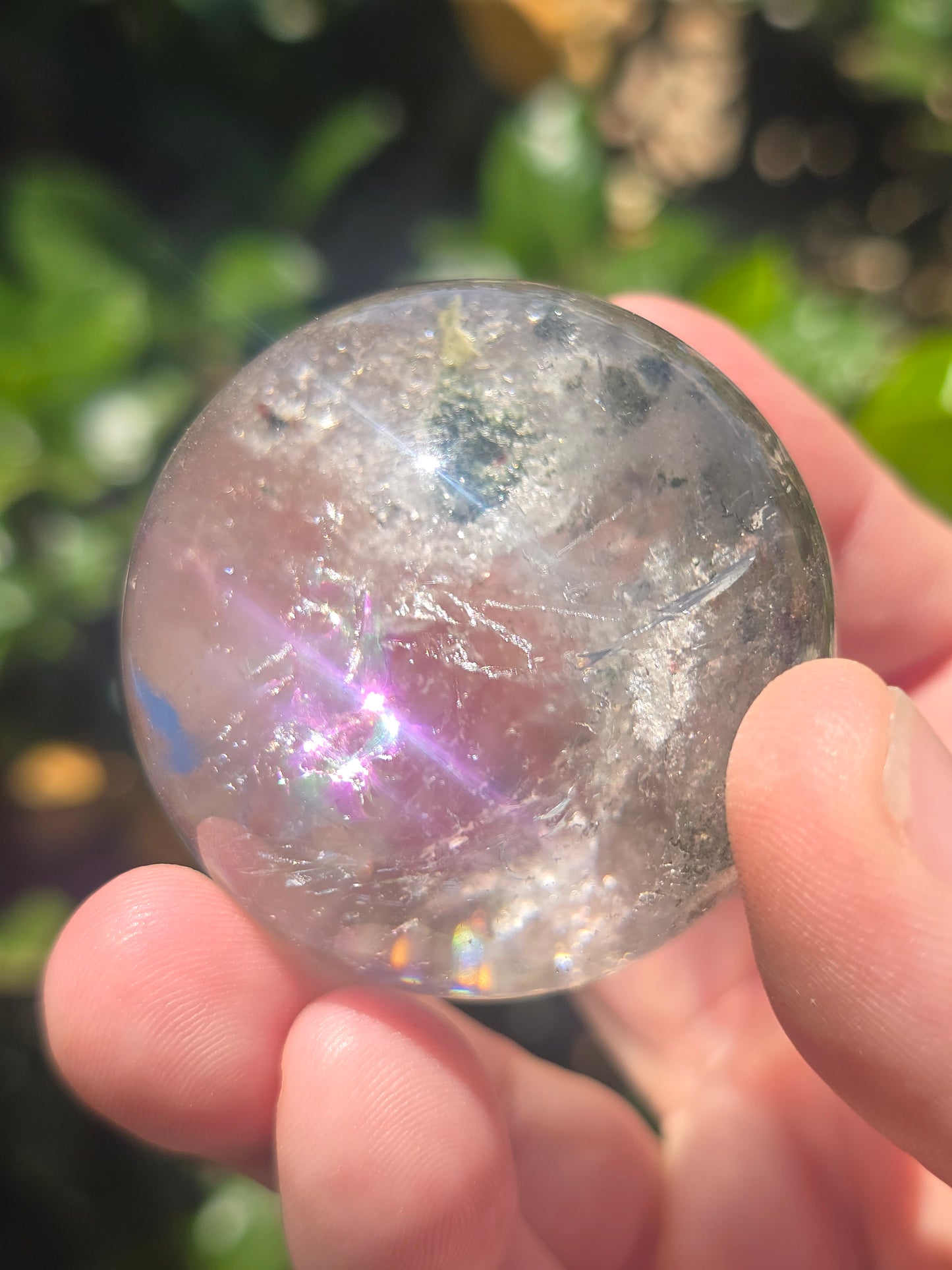 Garden Quartz (Lodolite) sphere