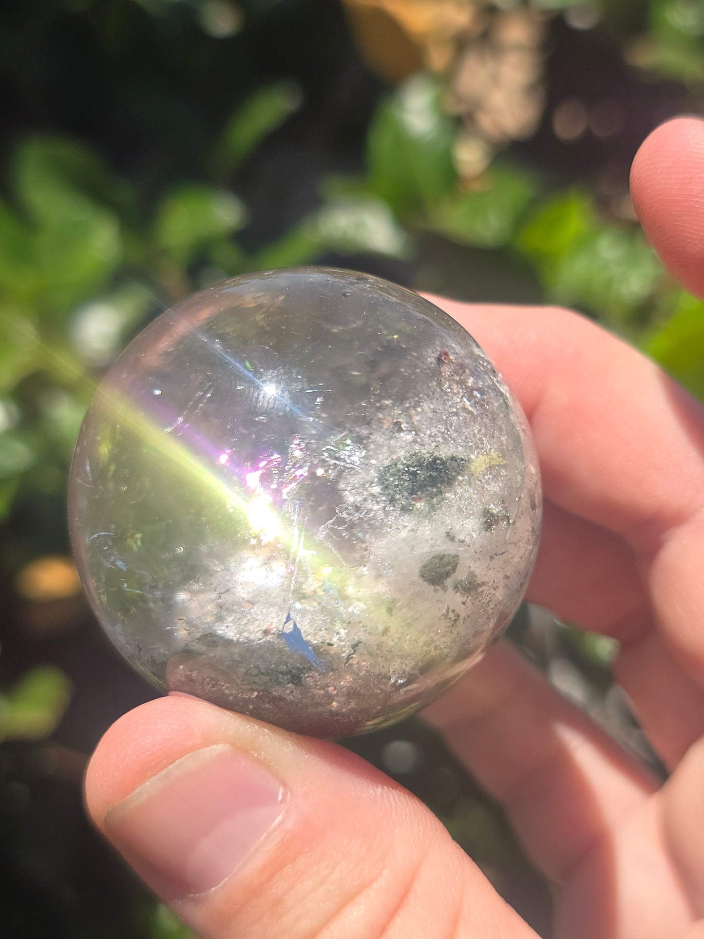 Garden Quartz (Lodolite) sphere