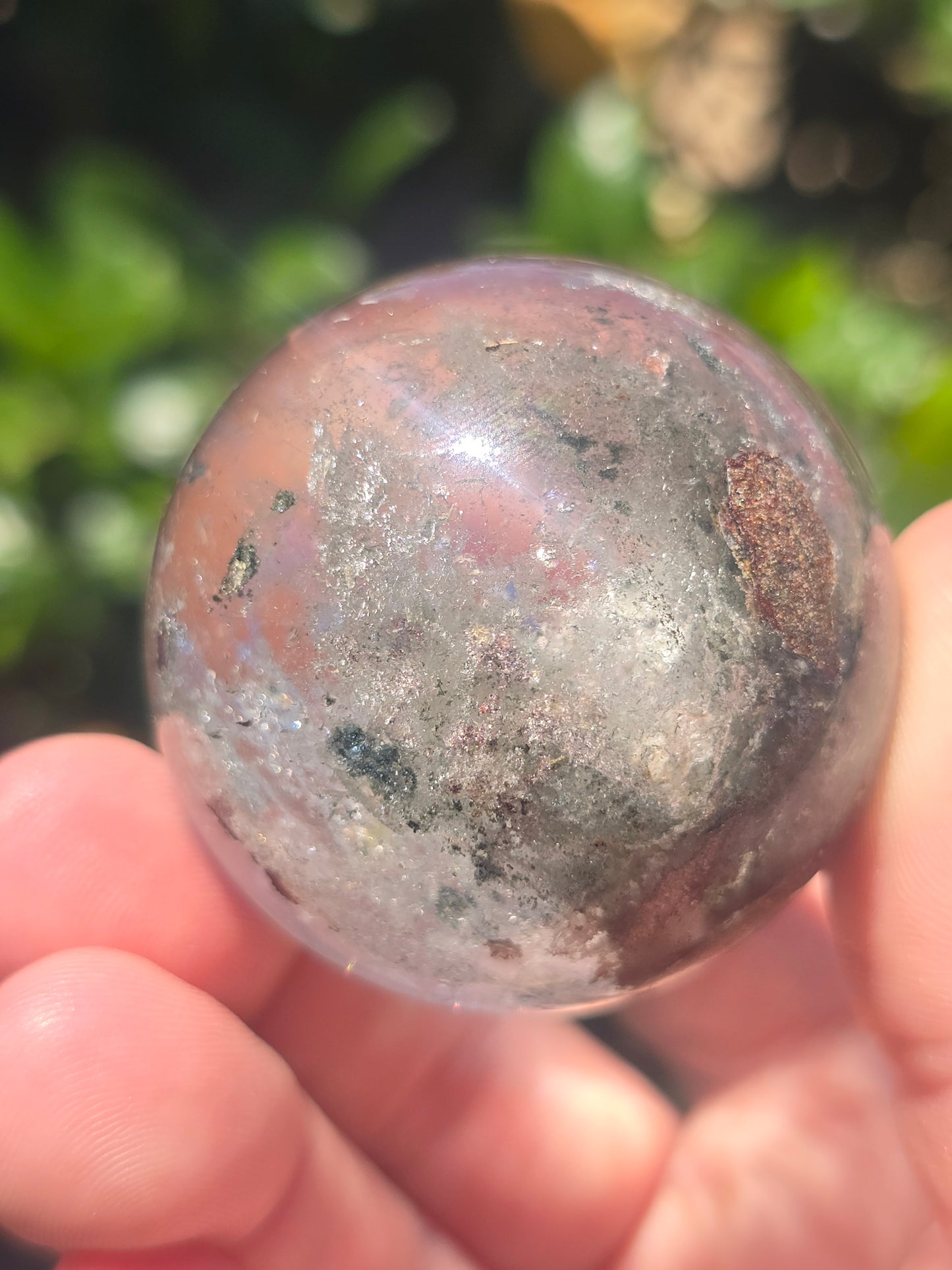 Garden Quartz (Lodolite) sphere