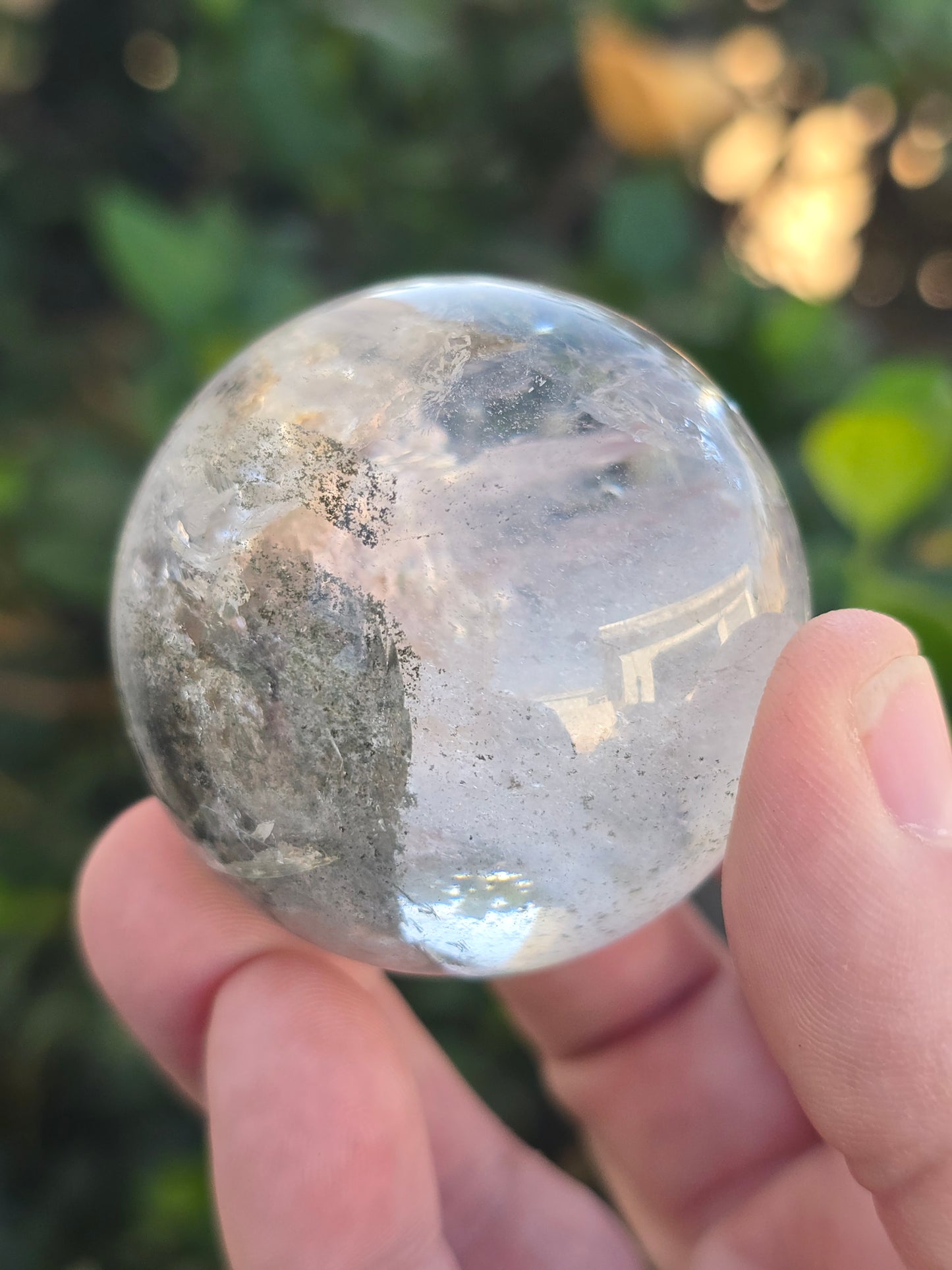 Garden Quartz (Lodolite) sphere