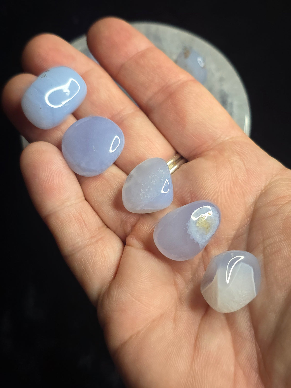 Blue Chalcedony tumble