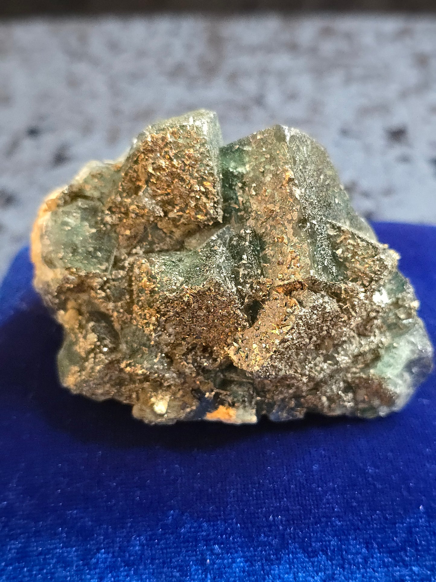 Fluorite w pyrite from Nigeria