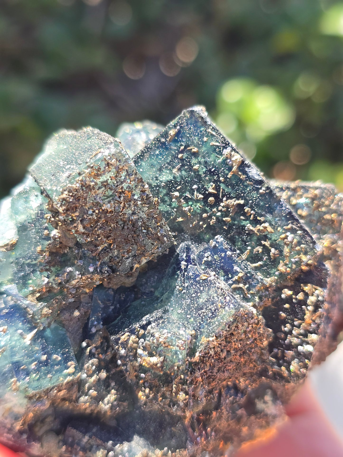 Fluorite w pyrite from Nigeria